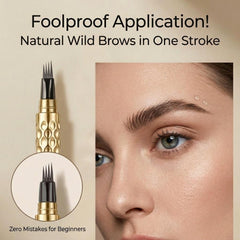 4-Tip Microblading Eyebrow Pen – Waterproof Natural Hair-Like Brow Definer
